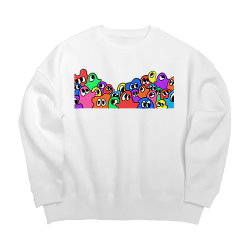 ぎっしりおばけちゃん　 Big Crew Neck Sweatshirt