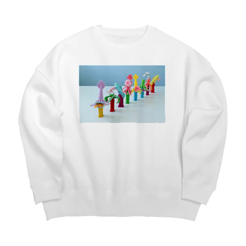 HINEZ 勢揃い Big Crew Neck Sweatshirt