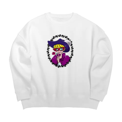 la vie douceの星 Big Crew Neck Sweatshirt