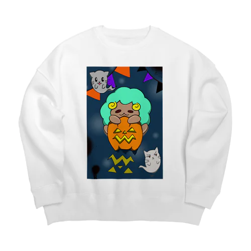 ハロウィンひつじ Big Crew Neck Sweatshirt