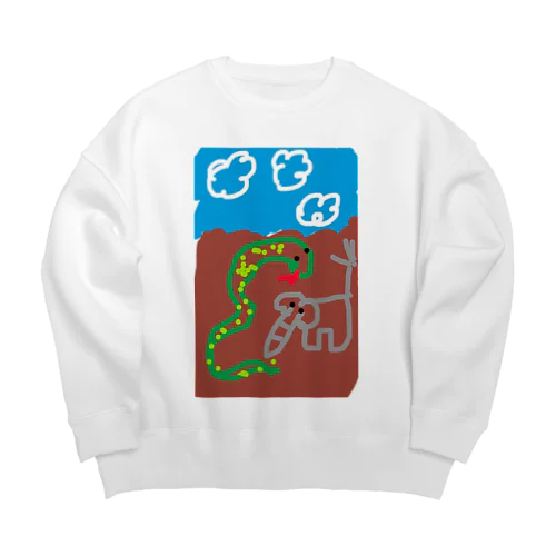 べびとぞうのお天気散歩 Big Crew Neck Sweatshirt