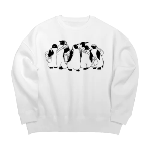 部活帰りのペンギンたち Big Crew Neck Sweatshirt
