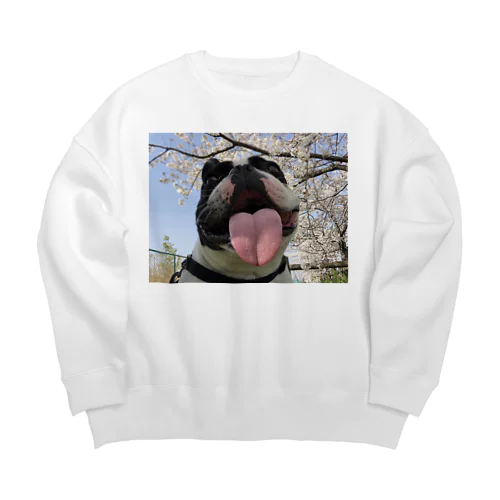 桜とフレブル ゴンちゃん Big Crew Neck Sweatshirt