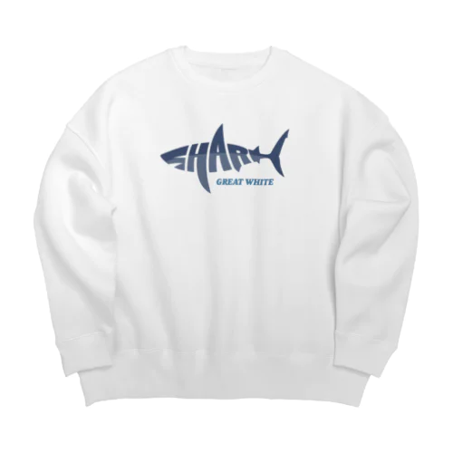 SHARK -Logo Style- Big Crew Neck Sweatshirt