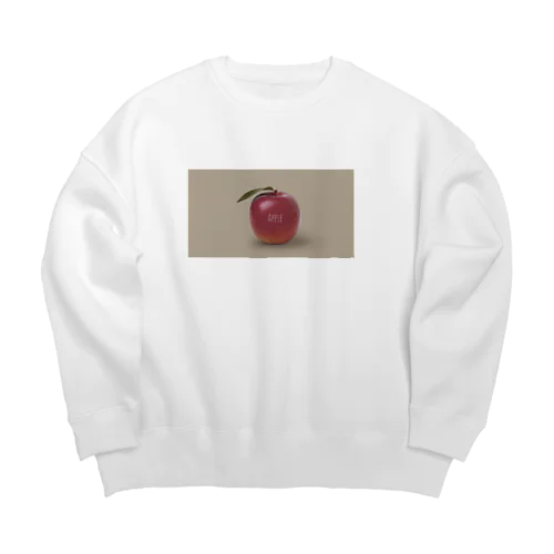 Apple_りんご Big Crew Neck Sweatshirt