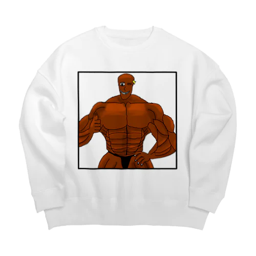 妖怪専門筋肉トレーナ男(セリフ無し) Big Crew Neck Sweatshirt