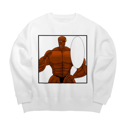 妖怪専門筋肉トレーナ男(セリフ空欄) Big Crew Neck Sweatshirt