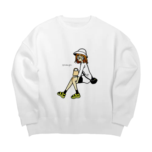 休日の女のコ。 Big Crew Neck Sweatshirt