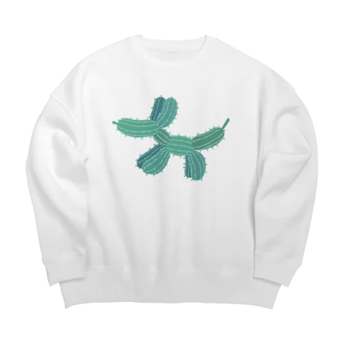 サボテンいぬ Big Crew Neck Sweatshirt