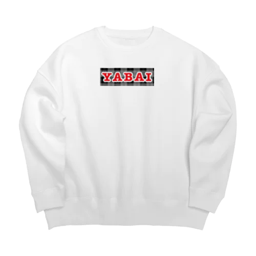 Buranko　ボックスロゴ　チェック柄　YABAI  Big Crew Neck Sweatshirt