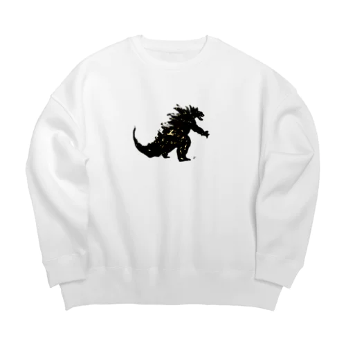 筆で描いたGみたいな怪獣 Big Crew Neck Sweatshirt