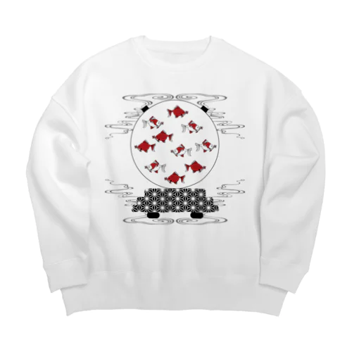 風車金魚 Big Crew Neck Sweatshirt