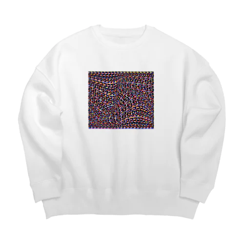 かぜがふけばおけやがも…（butterfly effe…） Big Crew Neck Sweatshirt