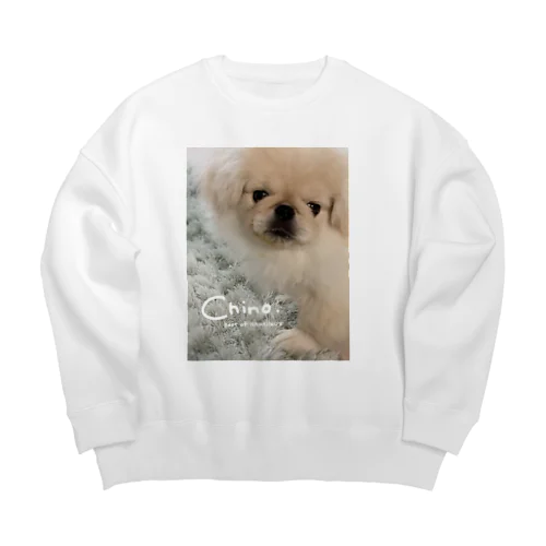 かわいいぬチノくん Big Crew Neck Sweatshirt