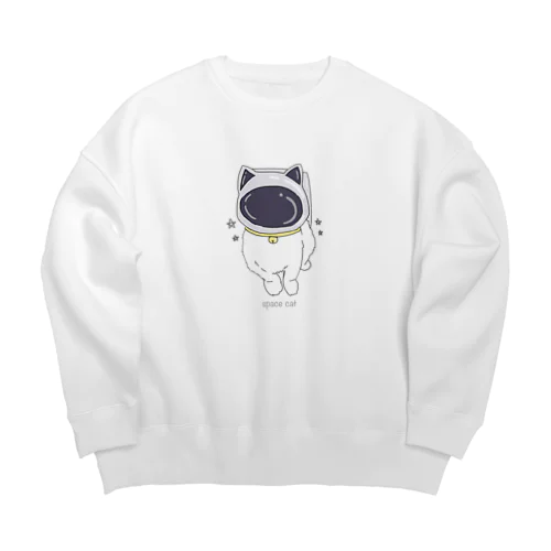 宇宙ねこ。 Big Crew Neck Sweatshirt