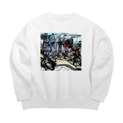 自転車ドミノ Big Crew Neck Sweatshirt