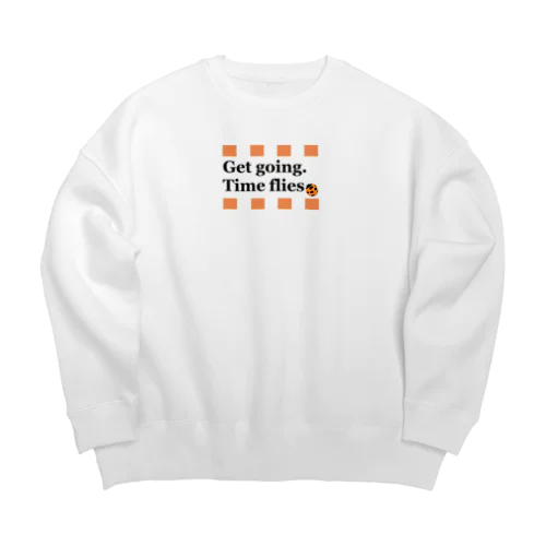 テントウムシピリオド（オレンジ）　Orange Ladybird Big Crew Neck Sweatshirt