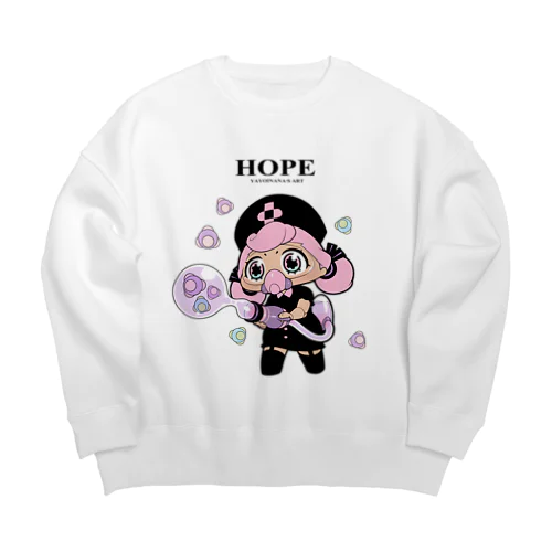 黒ナースちゃん Big Crew Neck Sweatshirt