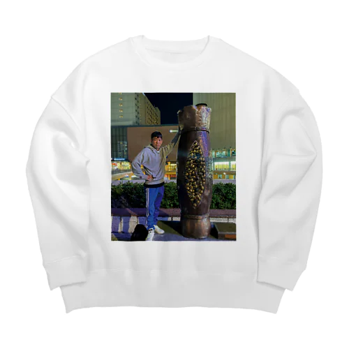 DJ ZET #オリジナル納豆 ジャケ豆 Big Crew Neck Sweatshirt