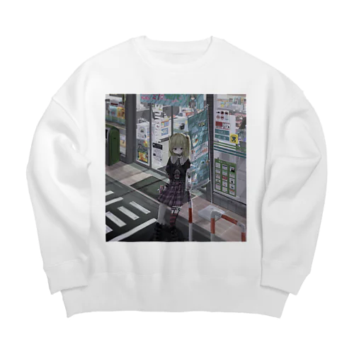 夏の夜のコンビニエンスストア Big Crew Neck Sweatshirt