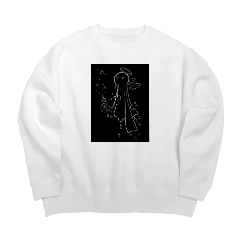 キャンドルのおばけ Big Crew Neck Sweatshirt