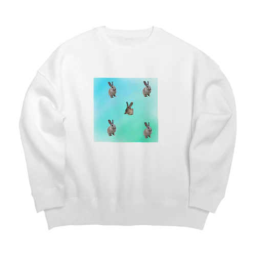 うさぎの善 Big Crew Neck Sweatshirt