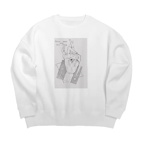 八握剣　自作 Big Crew Neck Sweatshirt