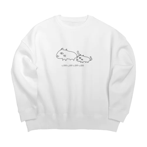 ネコチヤンの親子。 Big Crew Neck Sweatshirt