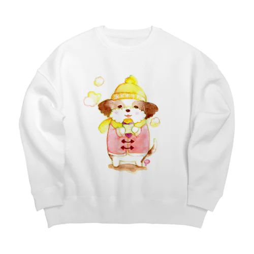 ほっこりシーズー Big Crew Neck Sweatshirt