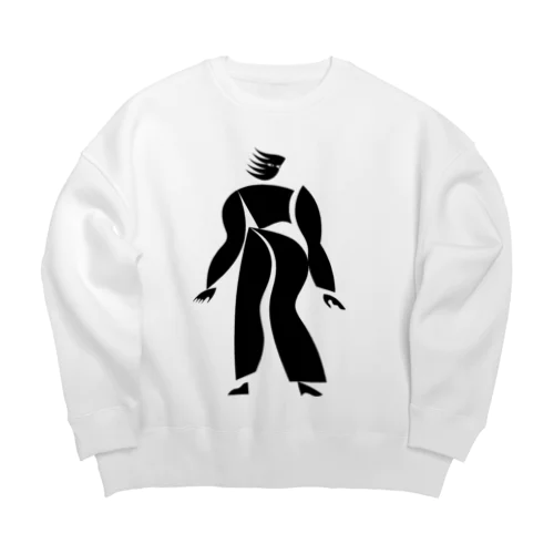 ふりむく Big Crew Neck Sweatshirt