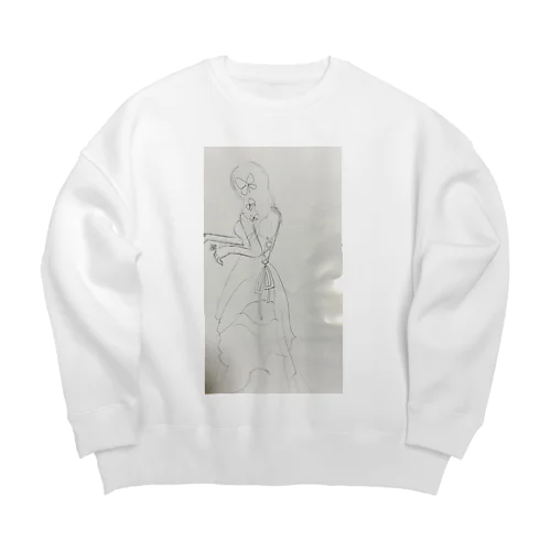 ドレス 、後ろ姿 Big Crew Neck Sweatshirt