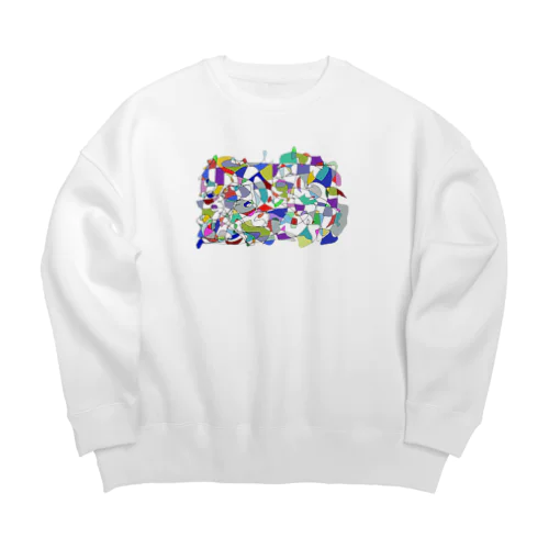 みんなのあたまのなかのうみ Big Crew Neck Sweatshirt