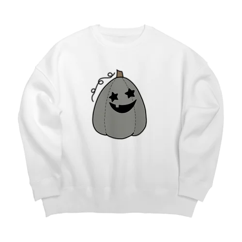 灰色のかぼちゃくん Big Crew Neck Sweatshirt