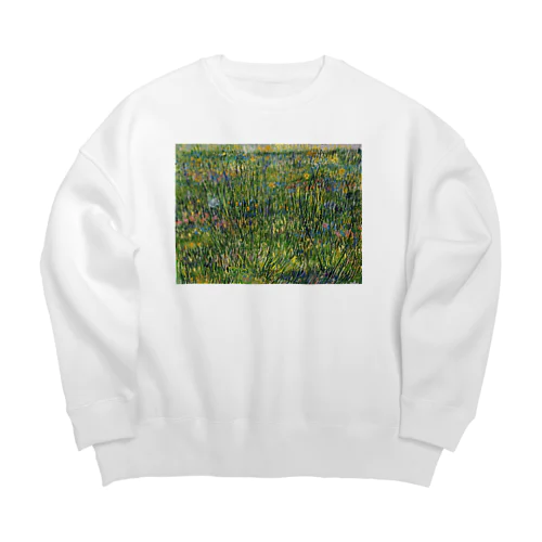 フィンセント・ファン・ゴッホ　《草地》 Big Crew Neck Sweatshirt