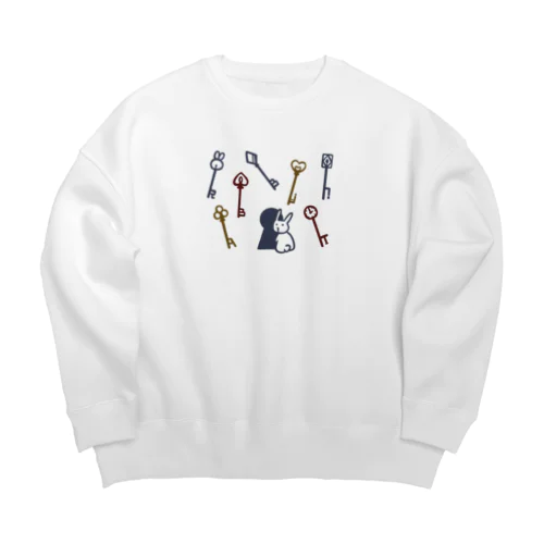 うさぎのカギ2 Big Crew Neck Sweatshirt