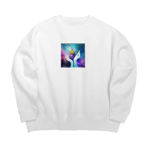 CAUTION IN OUTER SPACE Big Crew Neck Sweatshirt