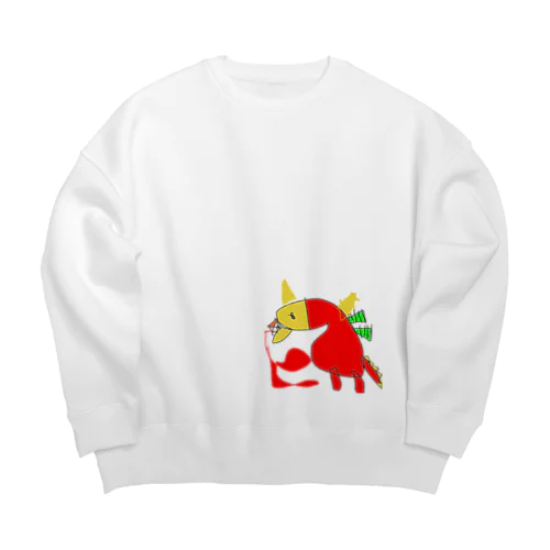 怪獣てらごん Big Crew Neck Sweatshirt