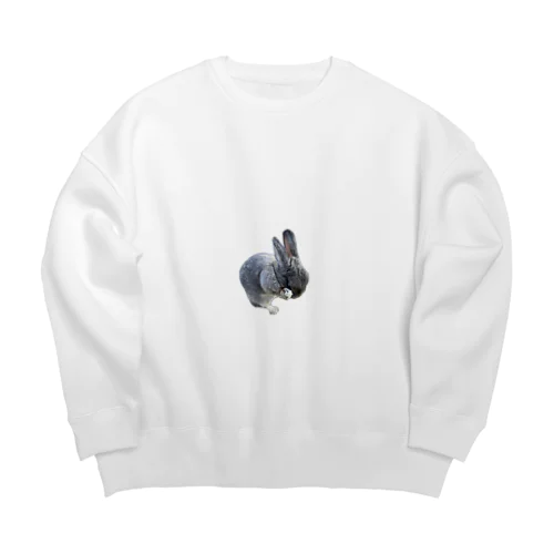 照れうさぎ Big Crew Neck Sweatshirt