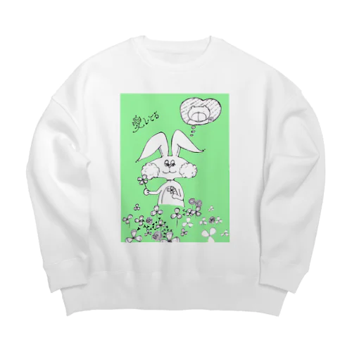 うさ恋★愛してる　クローバー Big Crew Neck Sweatshirt