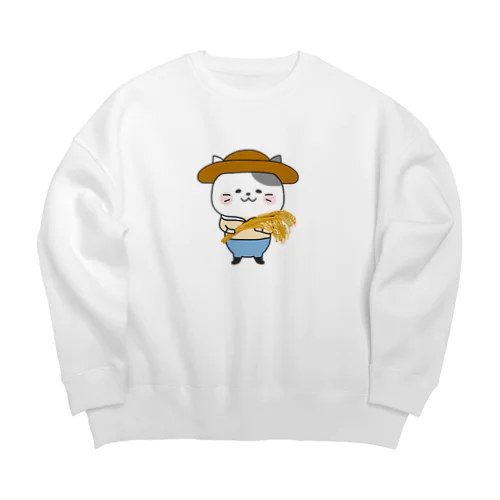 農業猫さん Big Crew Neck Sweatshirt