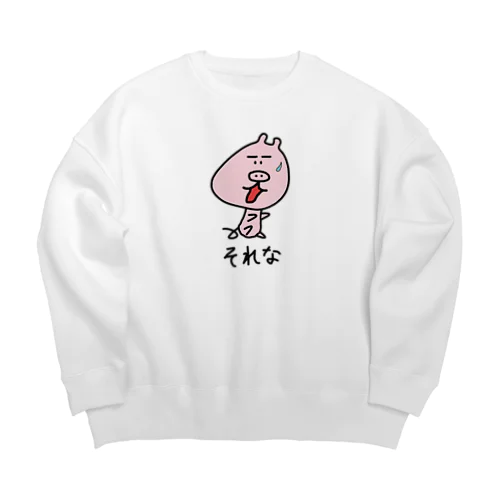 ぶたぴ　「それな」 Big Crew Neck Sweatshirt