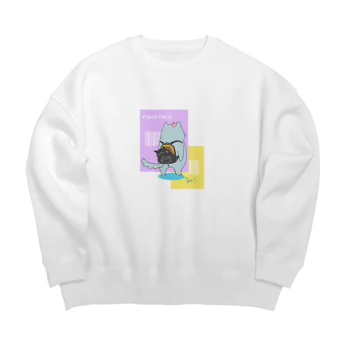 お客様、開いてますよ Big Crew Neck Sweatshirt