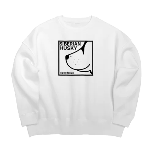 ハスキー！マヅル Big Crew Neck Sweatshirt