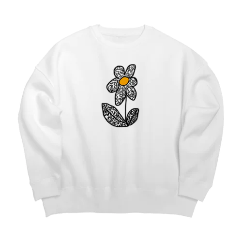 ごちゃついてる花 Big Crew Neck Sweatshirt