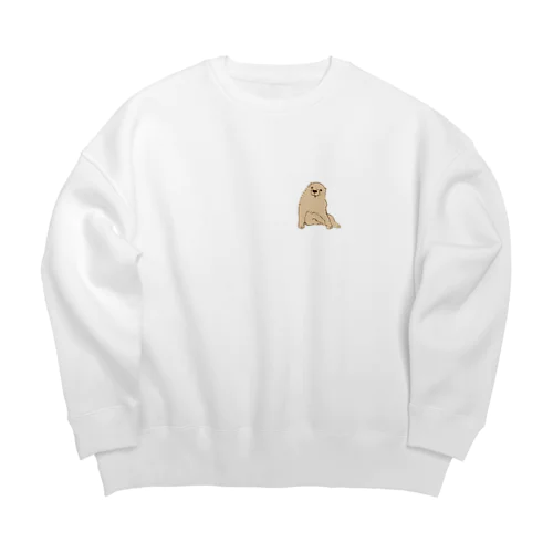 長沢芦雪　子犬（ワンポイント） Big Crew Neck Sweatshirt