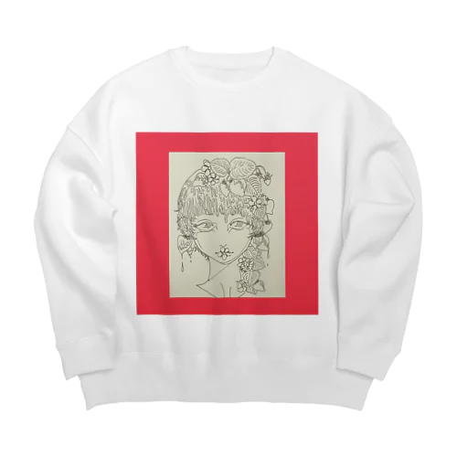 いちご畑に連れてって Big Crew Neck Sweatshirt