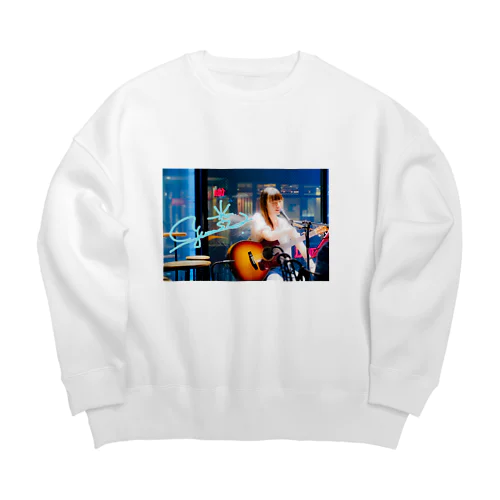 有美弾き語り サインブルーver Big Crew Neck Sweatshirt