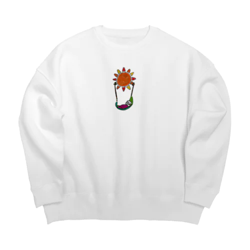 昼も寝てたい羊ちゃん。 Big Crew Neck Sweatshirt