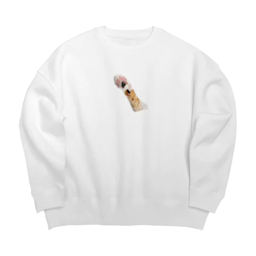 猫パンチ Big Crew Neck Sweatshirt