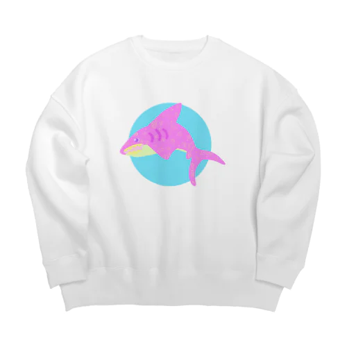 夢見るサメ Big Crew Neck Sweatshirt